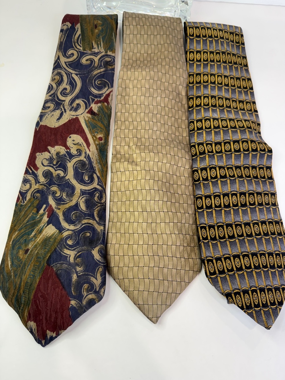 Vintage Designer Silk Tie Collection | Je Suis • Ziggurat • Roundtree & Yorke